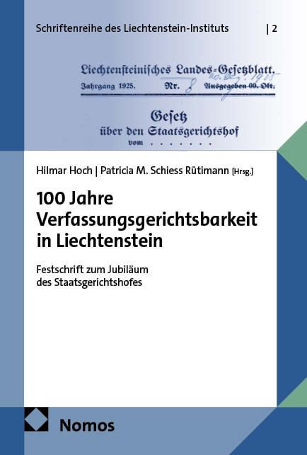 Produktbild: 100 Jahre Verfassungsgerichtsbarkeit in Liechtenstein