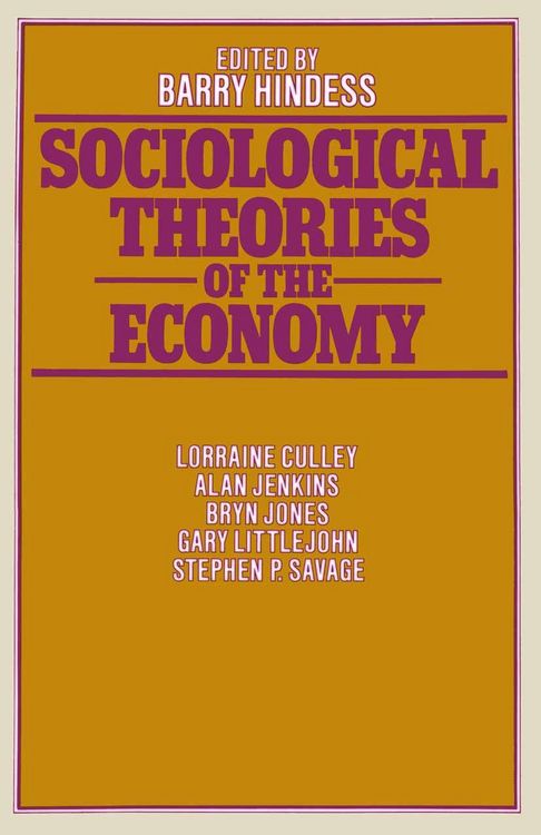 Produktbild: Sociological Theories of the Economy