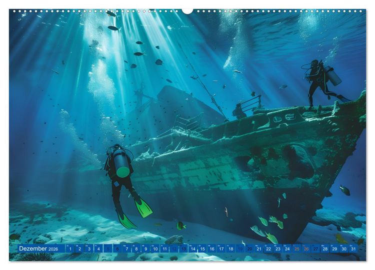 Produktbild: Erlebe mit mir verzaubernde Unterwasserwelten Tauchen (Wandkalender 2026 DIN A2 quer), CALVENDO Monatskalender
