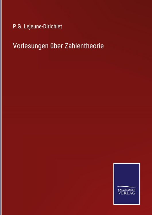 Produktbild: Vorlesungen &uuml;ber Zahlentheorie