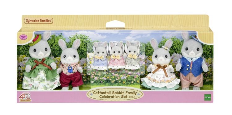 Produktbild: Sylvanian Families 5863 - Waldkaninchen Familie Festtagsset, 40. Jubil&auml;um