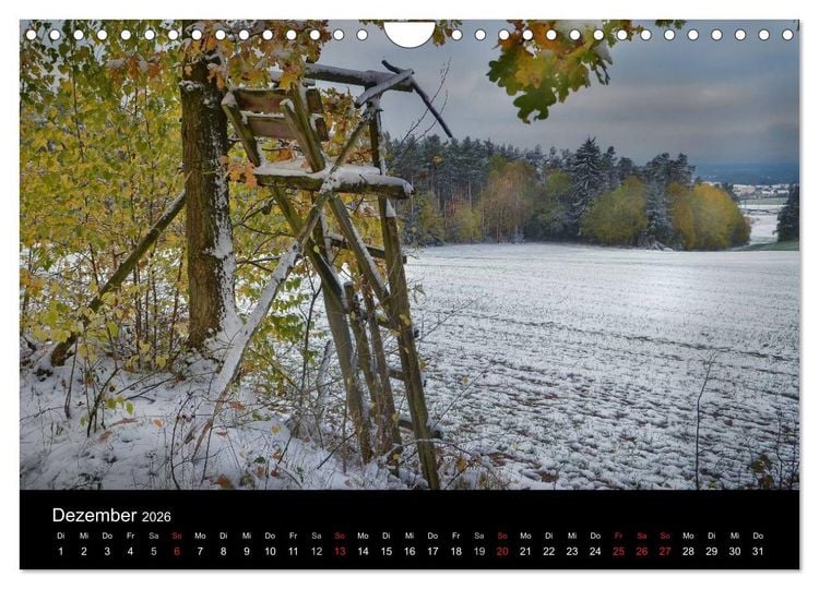 Produktbild: Kanzelkalender 2026 (Wandkalender 2026 DIN A4 quer), CALVENDO Monatskalender