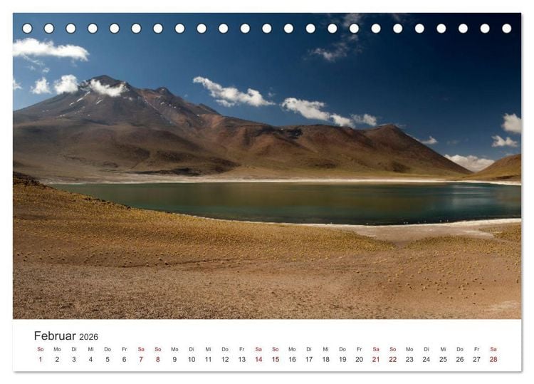 Produktbild: Die Farben der Anden - Argentinien und Chile (Tischkalender 2026 DIN A5 quer), CALVENDO Monatskalender