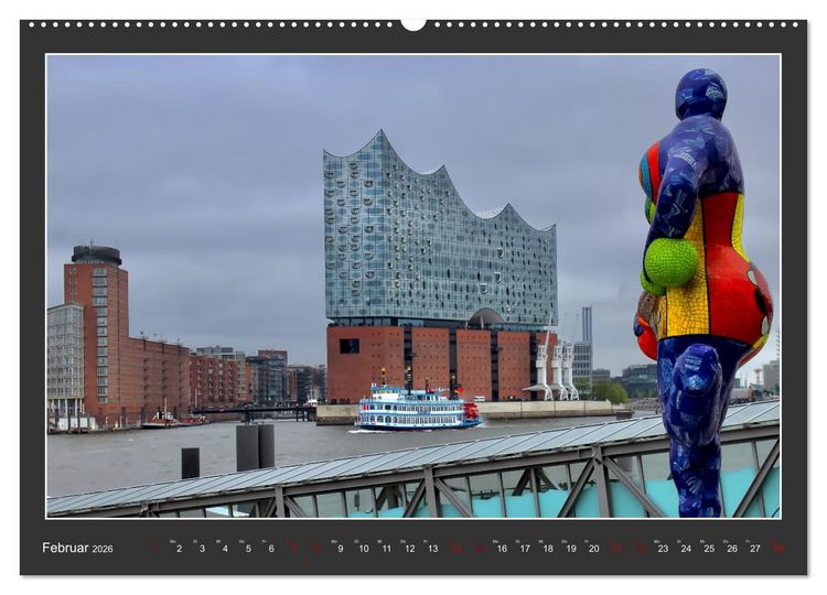 Produktbild: Wahrzeichen Elbphilharmonie (hochwertiger Premium Wandkalender 2026 DIN A2 quer), Kunstdruck in Hochglanz