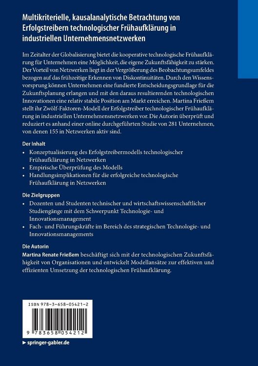Produktbild: Multikriterielle, kausalanalytische Betrachtung von Erfolgstreibern technologischer Fr&uuml;haufkl&auml;rung in industriellen Unternehmensnetzwerken