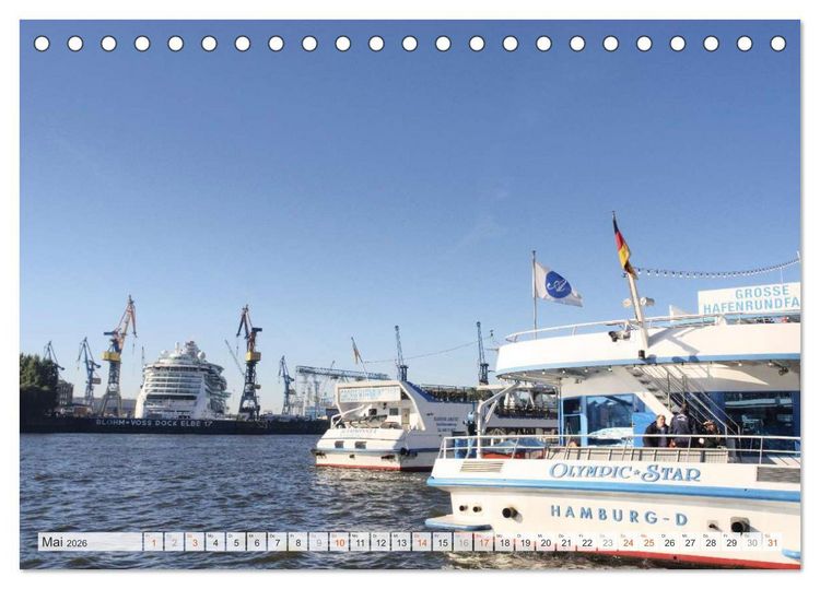 Produktbild: Hansestadt Hamburg (Tischkalender 2026 DIN A5 quer), CALVENDO Monatskalender