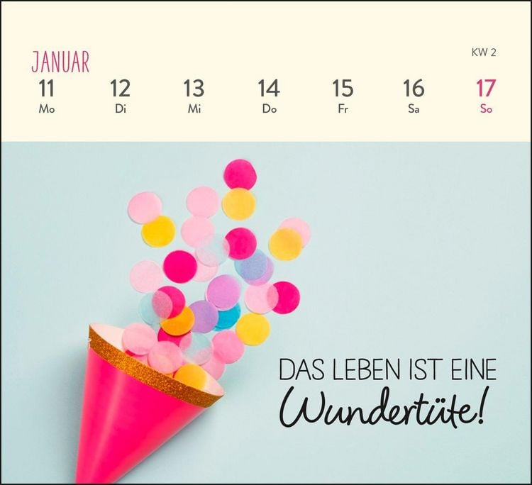 Produktbild: Mini-Wochenkalender 2027: Ein kleines L&auml;cheln f&uuml;r jeden Tag