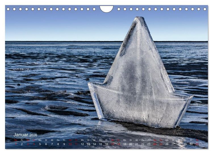 Produktbild: K&uuml;stengl&uuml;ck - Ein fotografischer Streifzug entlang der Nordsee (Wandkalender 2026 DIN A4 quer), CALVENDO Monatskalender