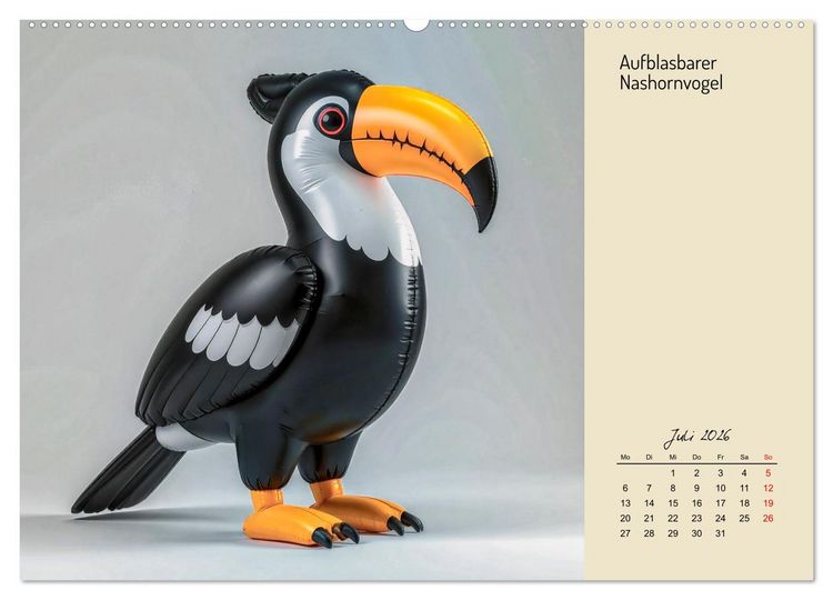 Produktbild: Vogelwelt, lustig, bunt und verspielt (Wandkalender 2026 DIN A2 quer), CALVENDO Monatskalender