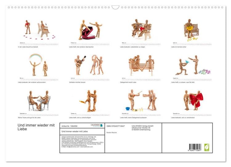 Produktbild: Und immer wieder mit Liebe (Wandkalender 2026 DIN A2 quer), CALVENDO Monatskalender