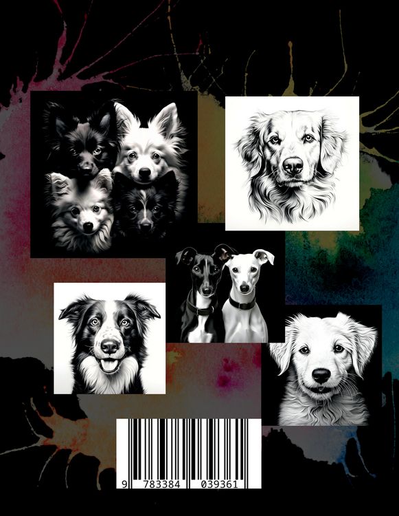 Produktbild: Malbuch Hunde &bdquo;Fotorealistisch&ldquo;.