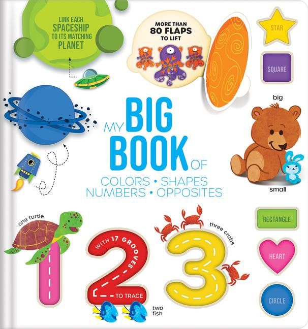 Produktbild: Touch, Trace, and Learn!: My Big Lift-The-Flap Book of Shapes, Colors, Numbers & Opposites Interactive Tracing Board Book for Toddlers 1-3 Preschool L