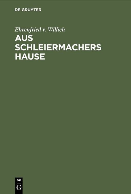 Produktbild: Aus Schleiermachers Hause