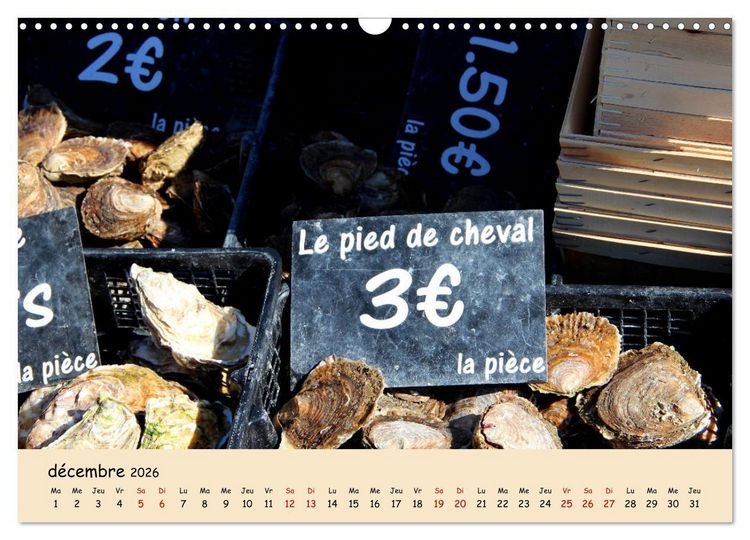 Produktbild: Aux march&eacute;s en France (Calendrier mural 2026 DIN A3 vertical), CALVENDO calendrier mensuel