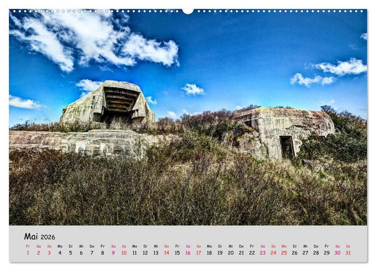 Produktbild: Bunker Zeitzeugen der Geschichte (hochwertiger Premium Wandkalender 2026 DIN A2 quer), Kunstdruck in Hochglanz