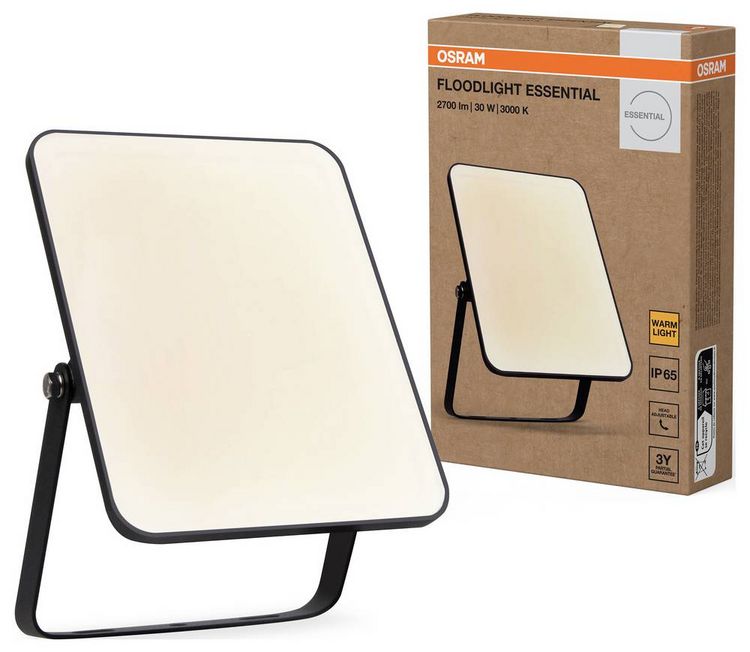 Produktbild: OSRAM HOMELIGHTING Floodlight Essential 30W 3000K 4099854429750 LED-Au&szlig;enstrahler 30.00 W Leuchtfarben: Warmwei&szlig;