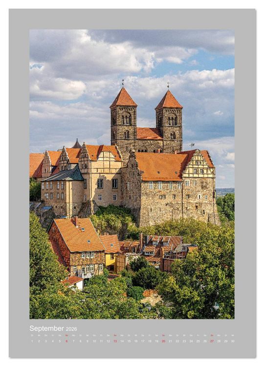 Produktbild: Quedlinburg - K&ouml;nigspfalz & Mitglied der Hanse (Wandkalender 2026 DIN A2 hoch), CALVENDO Monatskalender