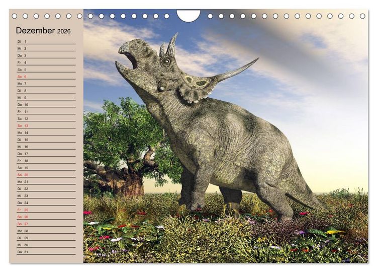 Produktbild: Dinosaurier. Urzeitliche Giganten (Wandkalender 2026 DIN A4 quer), CALVENDO Monatskalender