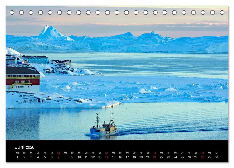 Produktbild: Gr&ouml;nland - Der wilde, wei&szlig;e Westen (Tischkalender 2026 DIN A5 quer), CALVENDO Monatskalender