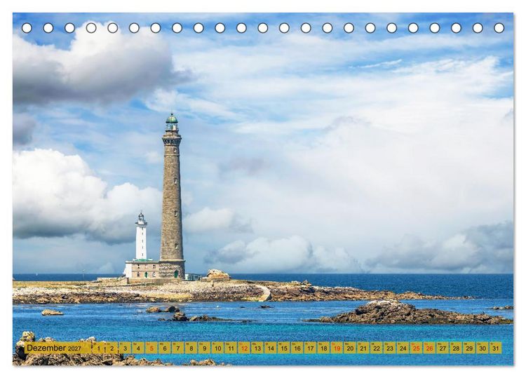 Produktbild: Bretagne, wild und sch&ouml;n (Tischkalender 2027 DIN A5 quer), CALVENDO Monatskalender