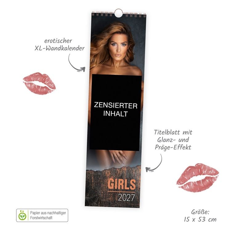 Produktbild: TR&Ouml;TSCH - Erotikkalender XL-Streifenkalender Girls 2027