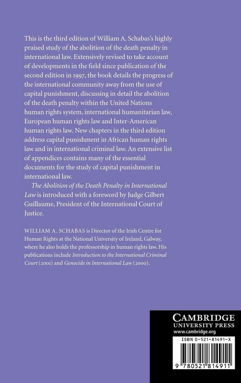 Produktbild: The Abolition of the Death Penalty in International Law