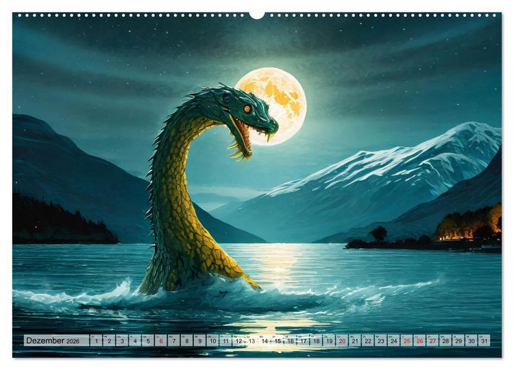 Produktbild: Monster & Mythen (hochwertiger Premium Wandkalender 2026 DIN A2 quer), Kunstdruck in Hochglanz