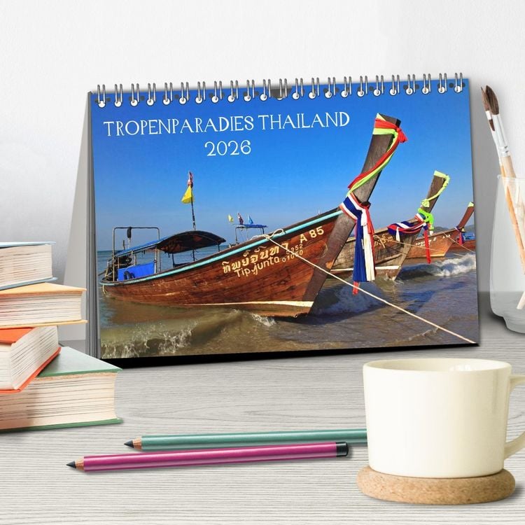 Produktbild: Tropenparadies Thailand 2026 (Tischkalender 2026 DIN A5 quer), CALVENDO Monatskalender