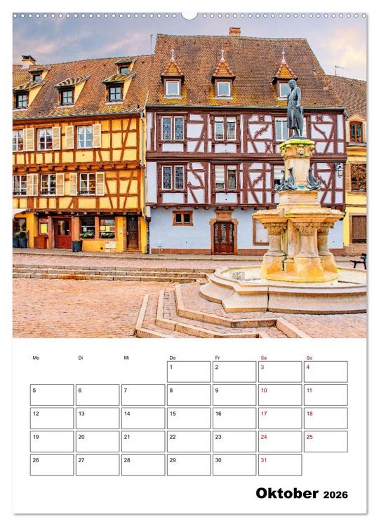 Produktbild: Elsass - Impressionen (Wandkalender 2026 DIN A2 hoch), CALVENDO Monatskalender