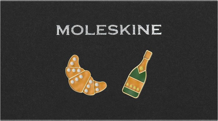 Produktbild: Moleskine Country Pins Frankreich (2er-Set), Croissant + Cha