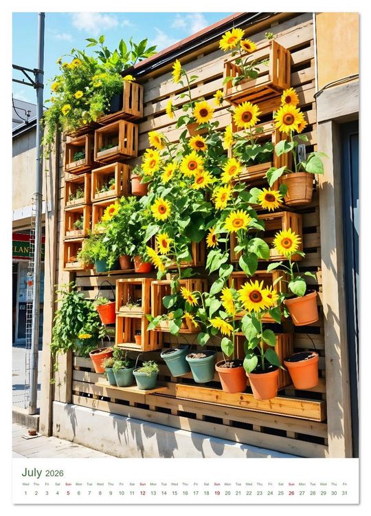 Produktbild: Peace in urban oases - Snapshots between concrete and blossom (Wall Calendar 2026 DIN A4 portrait), CALVENDO 12 Month Wall Calendar