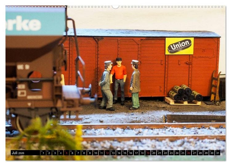 Produktbild: Kleine Bahnwelt in Spur 1 (hochwertiger Premium Wandkalender 2026 DIN A2 quer), Kunstdruck in Hochglanz