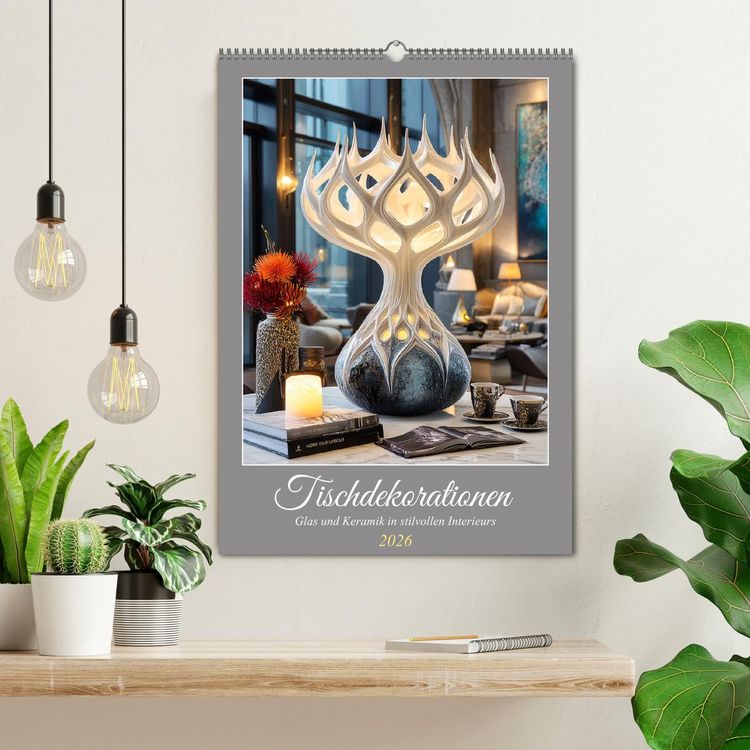 Produktbild: Tischdekorationen. Glas und Keramik in stilvollen Interieurs (Wandkalender 2026 DIN A2 hoch), CALVENDO Monatskalender
