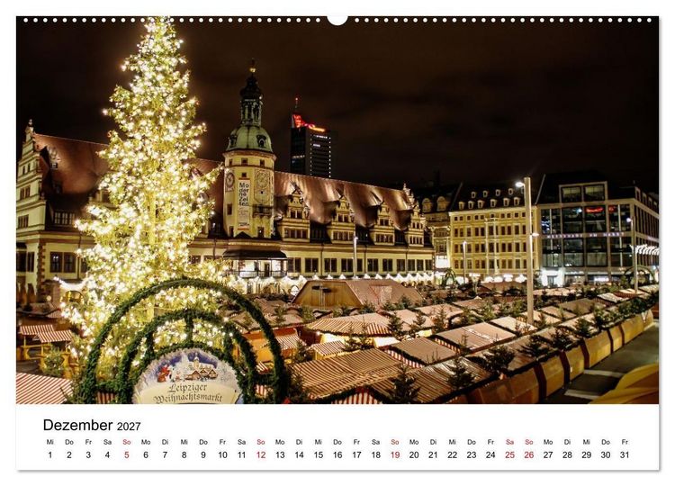 Produktbild: Leipzig &ndash; Stadtansichten zum Verlieben (Wandkalender 2027 DIN A2 quer), CALVENDO Monatskalender