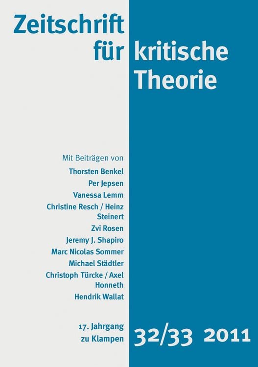 Produktbild: Zeitschrift f&uuml;r kritische Theorie / Zeitschrift f&uuml;r kritische Theorie, Heft 32/33