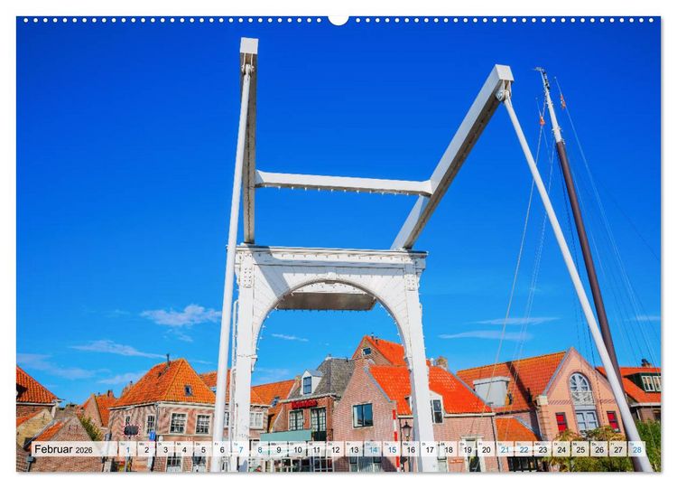 Produktbild: Enkhuizen - historische Hafenstadt am Ijsselmeer (Wandkalender 2026 DIN A2 quer), CALVENDO Monatskalender