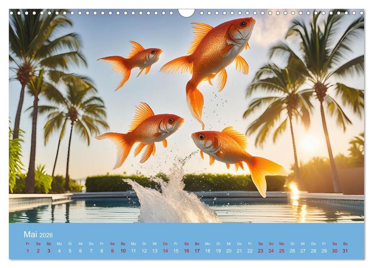 Produktbild: Tierische Urlaubstr&auml;ume (Wandkalender 2026 DIN A3 quer), CALVENDO Monatskalender