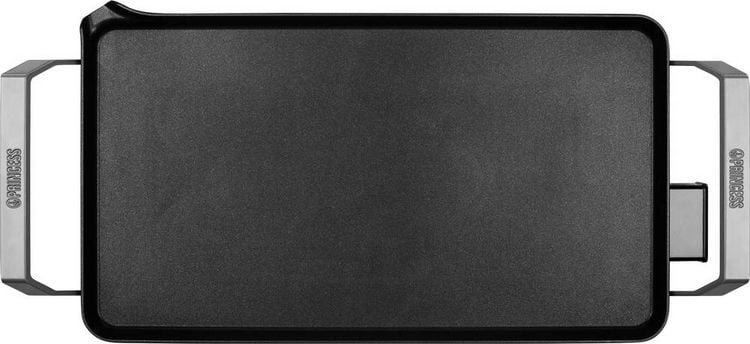 Produktbild: Princess Table Chef Premium XL Elektro Teppan Yaki Tischgrill mit manueller Temperatureinstellung Silber (matt), Schwarz