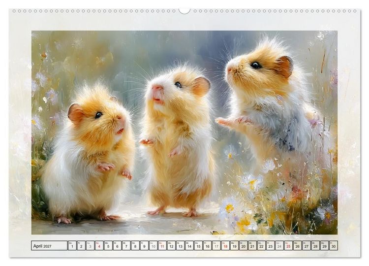 Produktbild: Meerschweinchen. Bezauberndes Gartengl&uuml;ck (hochwertiger Premium Wandkalender 2027 DIN A2 quer), Kunstdruck in Hochglanz