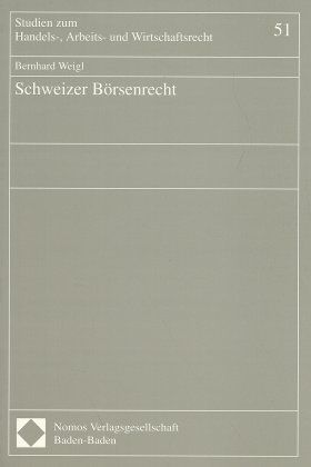 Produktbild: Schweizer B&ouml;rsenrecht