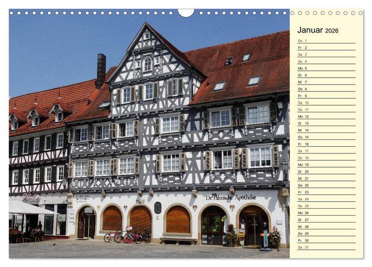 Produktbild: Unterwegs in Schorndorf (Wandkalender 2026 DIN A3 quer), CALVENDO Monatskalender