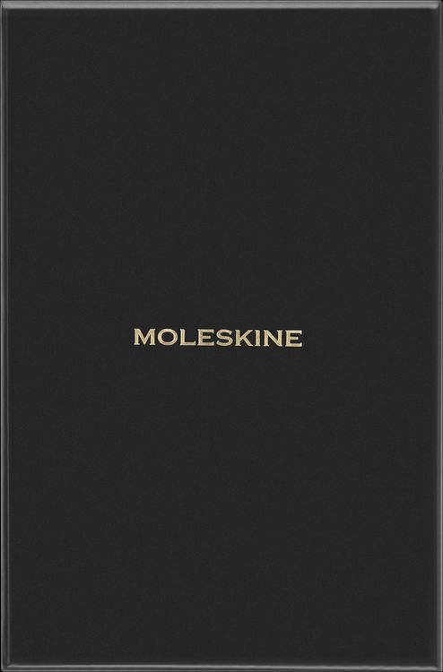Produktbild: Moleskine Vegea Capri Notizb. A5 lin. Kt schwarz Petrol/Box