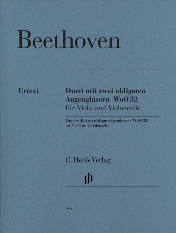 Produktbild: Ludwig van Beethoven - Duett mit zwei obligaten Augengl&auml;sern Es-dur WoO 32 f&uuml;r Viola und Violoncello