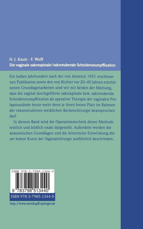 Produktbild: Die vaginale sakrospinale/sakrotuberale Scheidenstumpffixation