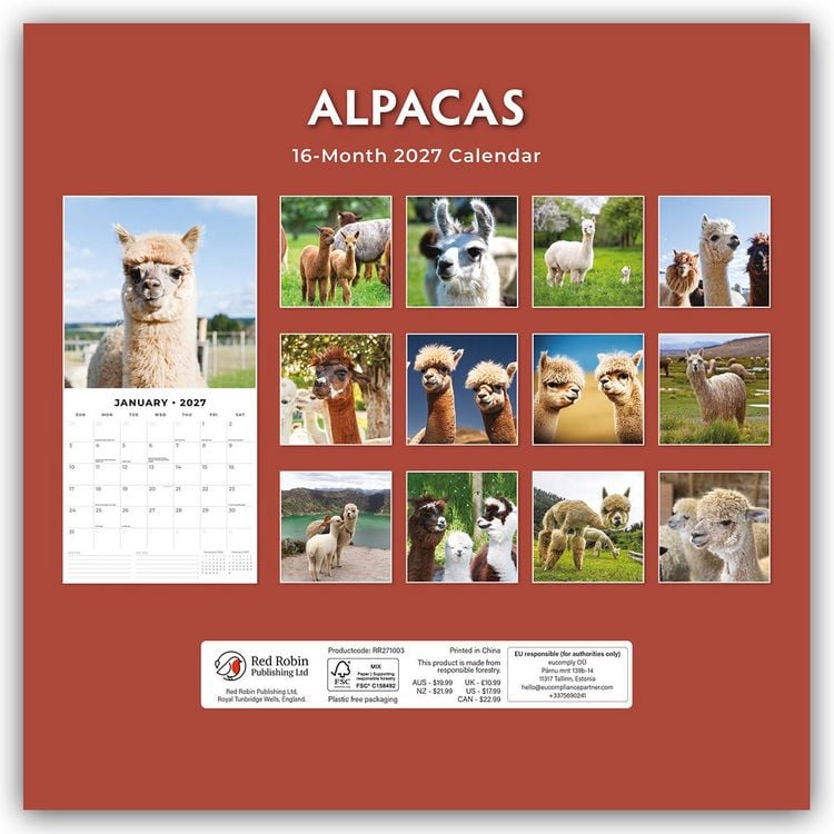 Produktbild: Alpacas &ndash; Alpakas 2027 &ndash; 16-Monatskalender