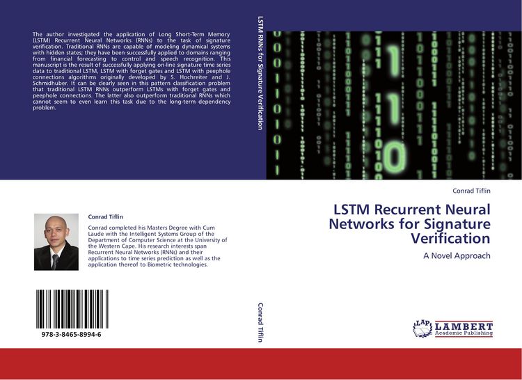 Produktbild: LSTM Recurrent Neural Networks for Signature Verification