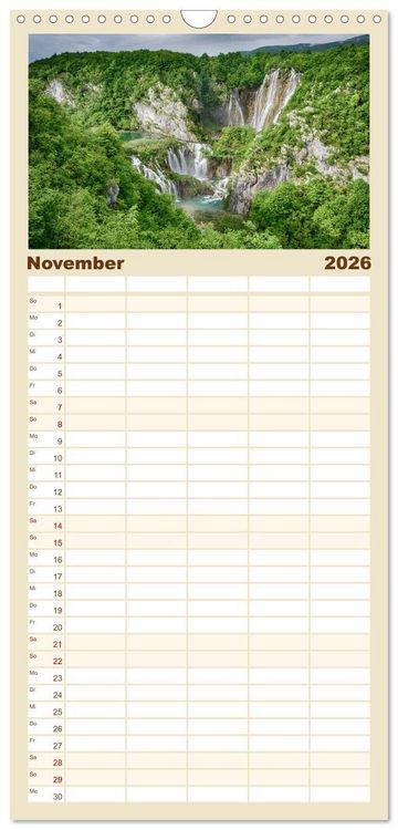 Produktbild: Familienplaner 2026 - Magic Places - Sehnsuchtsorte nah und fern mit 5 Spalten (Wandkalender, 21 x 45 cm) CALVENDO