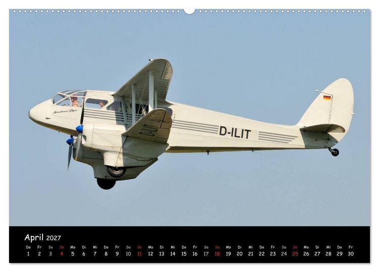 Produktbild: Doppeldecker - Veteranen der L&uuml;fte (Wandkalender 2027 DIN A2 quer), CALVENDO Monatskalender