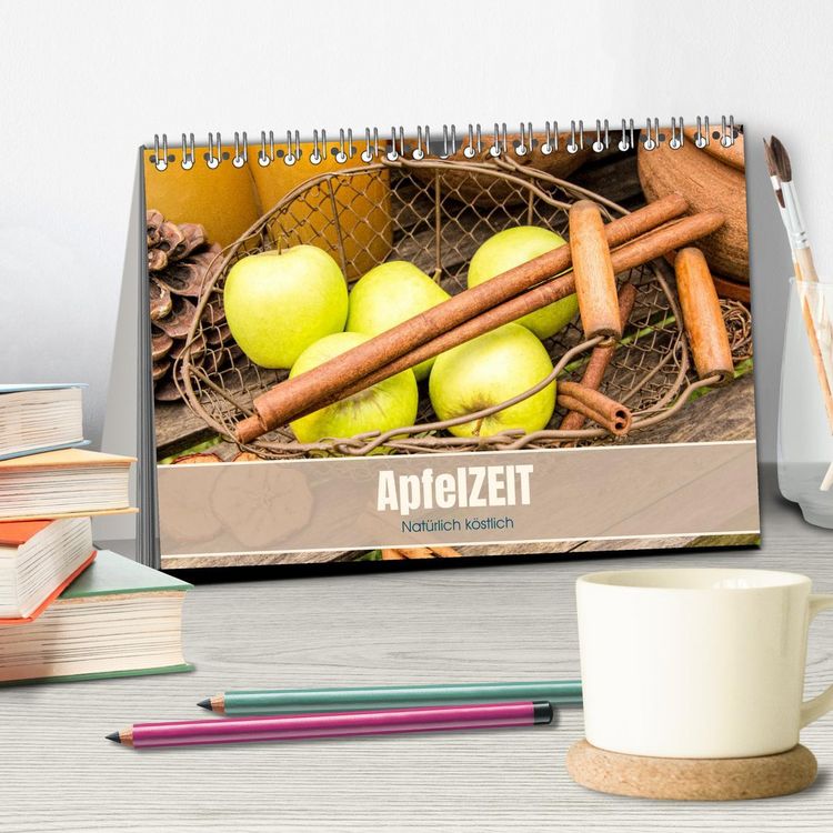 Produktbild: ApfelZEIT - Nat&uuml;rlich k&ouml;stlich (Tischkalender 2026 DIN A5 quer), CALVENDO Monatskalender