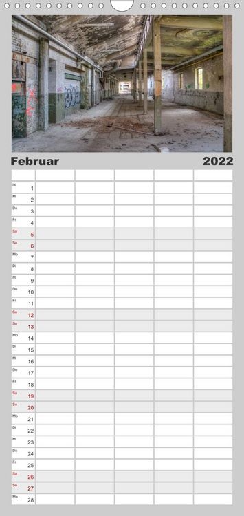 Produktbild: Familienplaner Lost Places in Deutschland (Wandkalender 2022 , 21 cm x 45 cm, hoch)